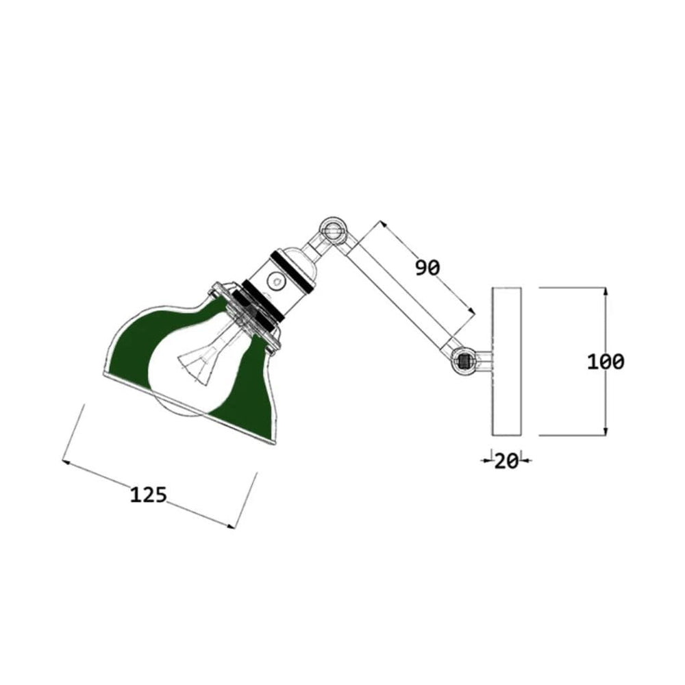 Glas artikulierter LED -Wandleuchten