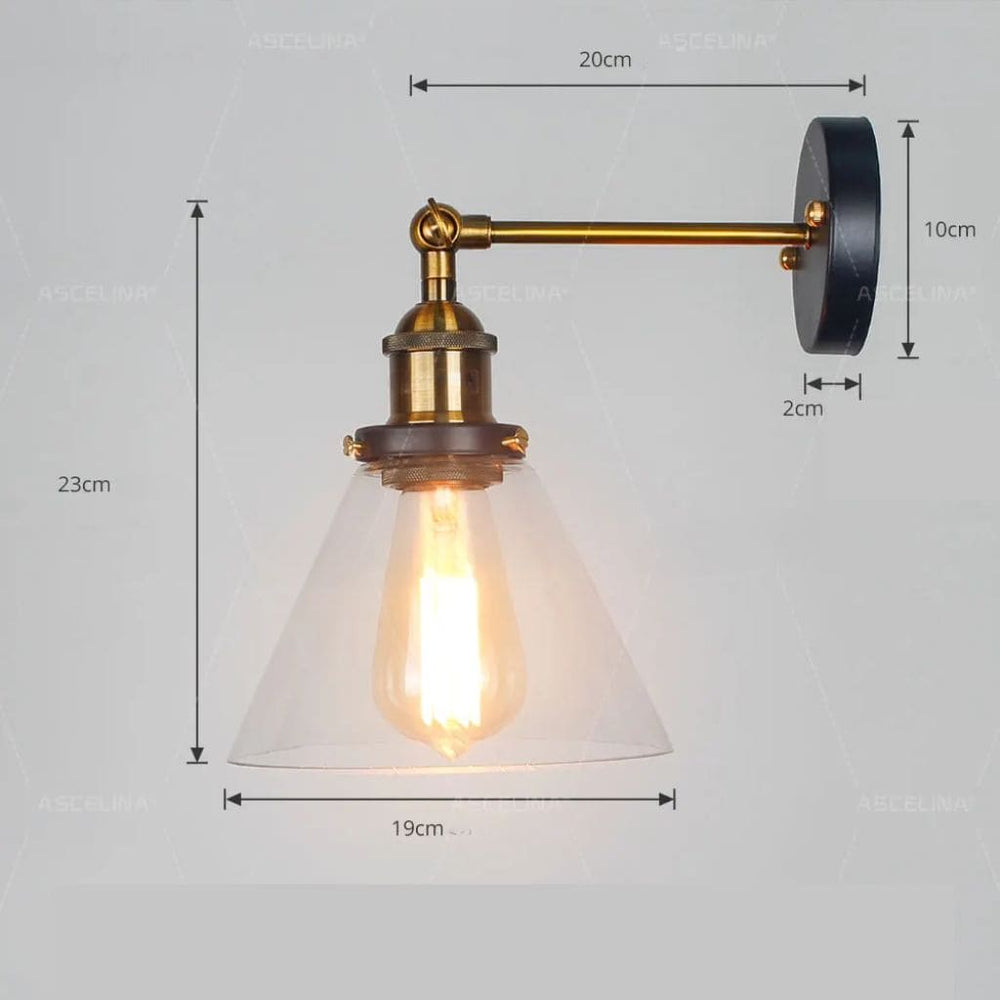 Retro -Glaswandlicht