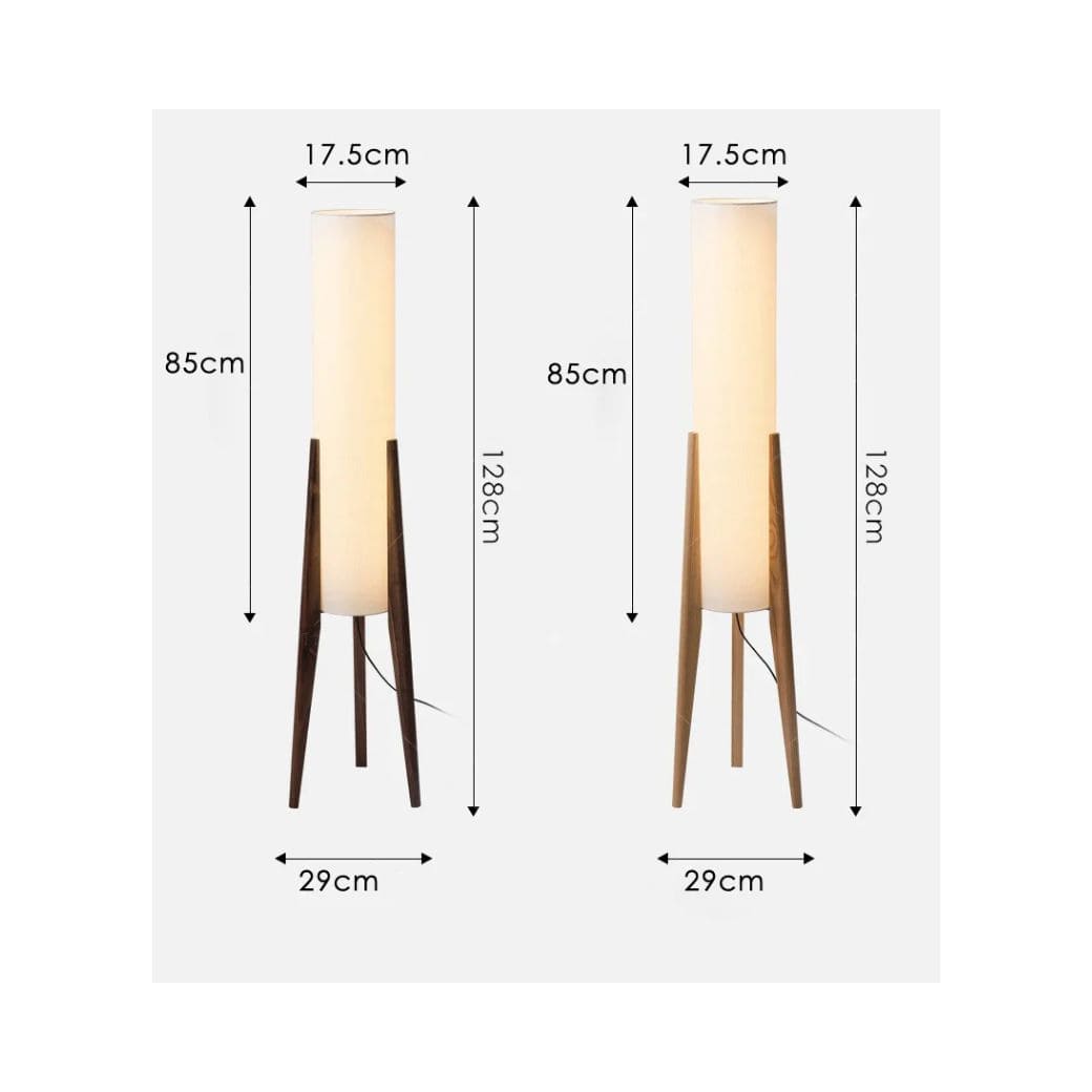 Japanische Retro -Holzwinkel -Stehlampe