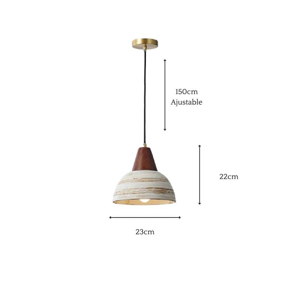 Japanische Massivholz und Keramiklampe