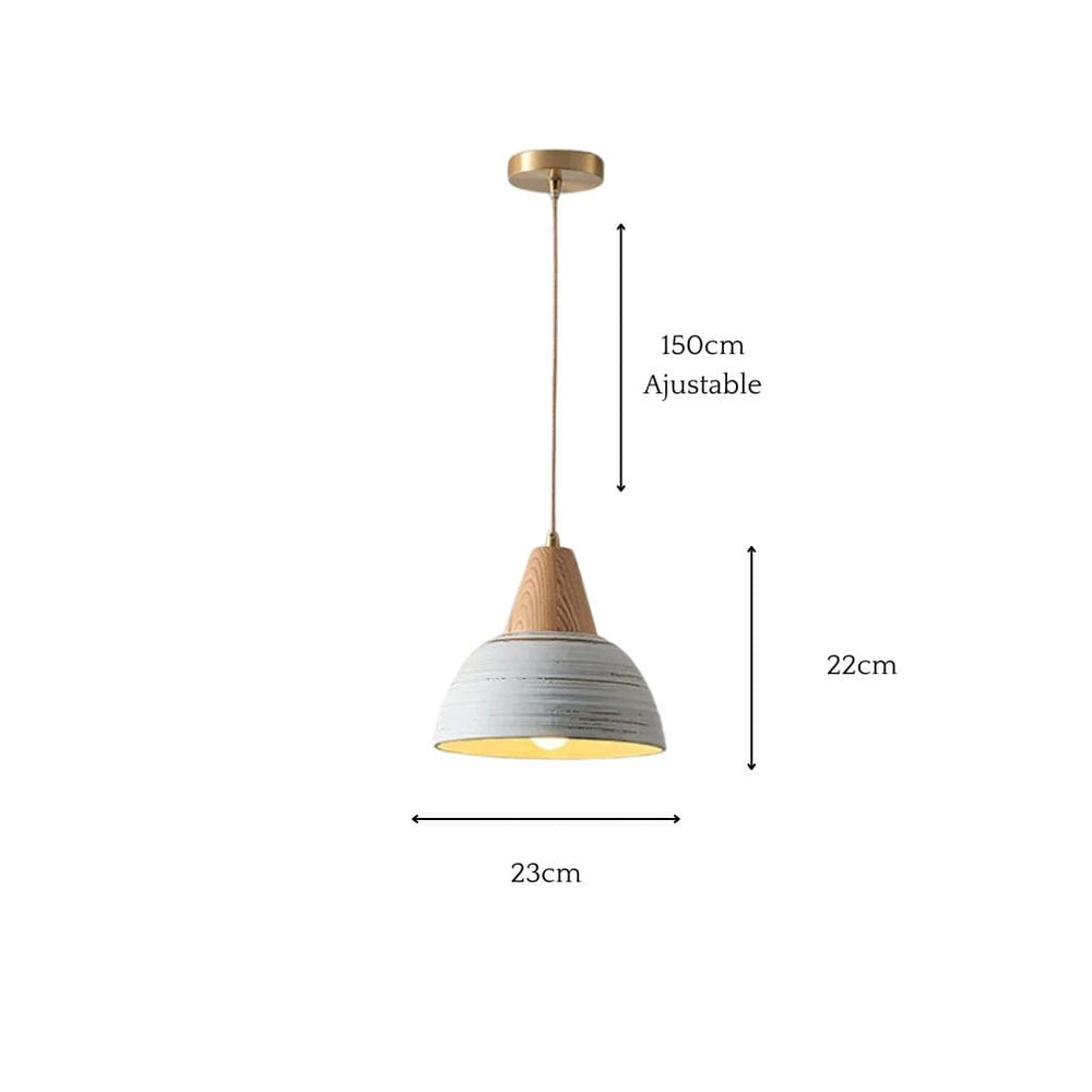 Japanische Massivholz und Keramiklampe