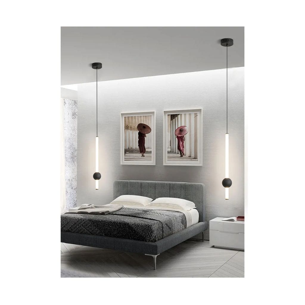 Nordische LED Black Hanging Lampe