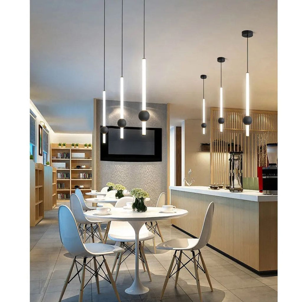 Nordische LED Black Hanging Lampe