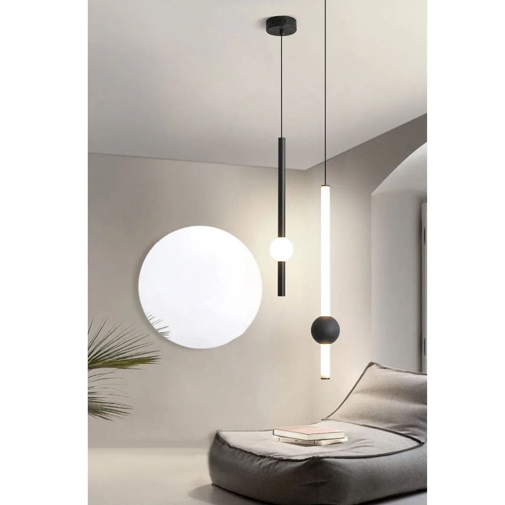 Nordische LED Black Hanging Lampe