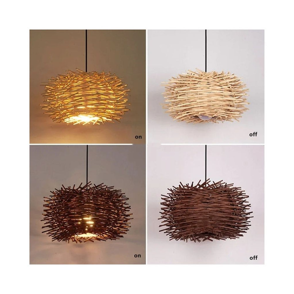 Japanische Rattan Suspendierte Lampe