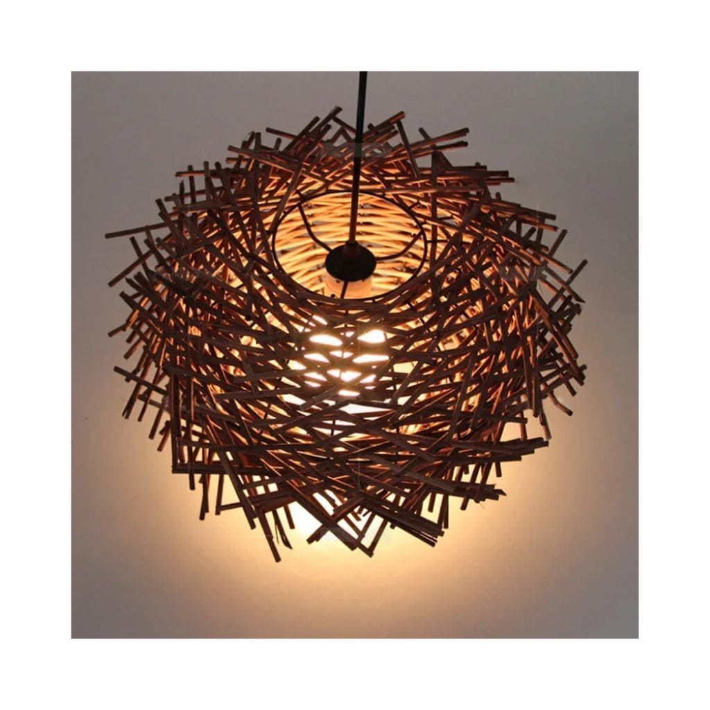 Japanische Rattan Suspendierte Lampe