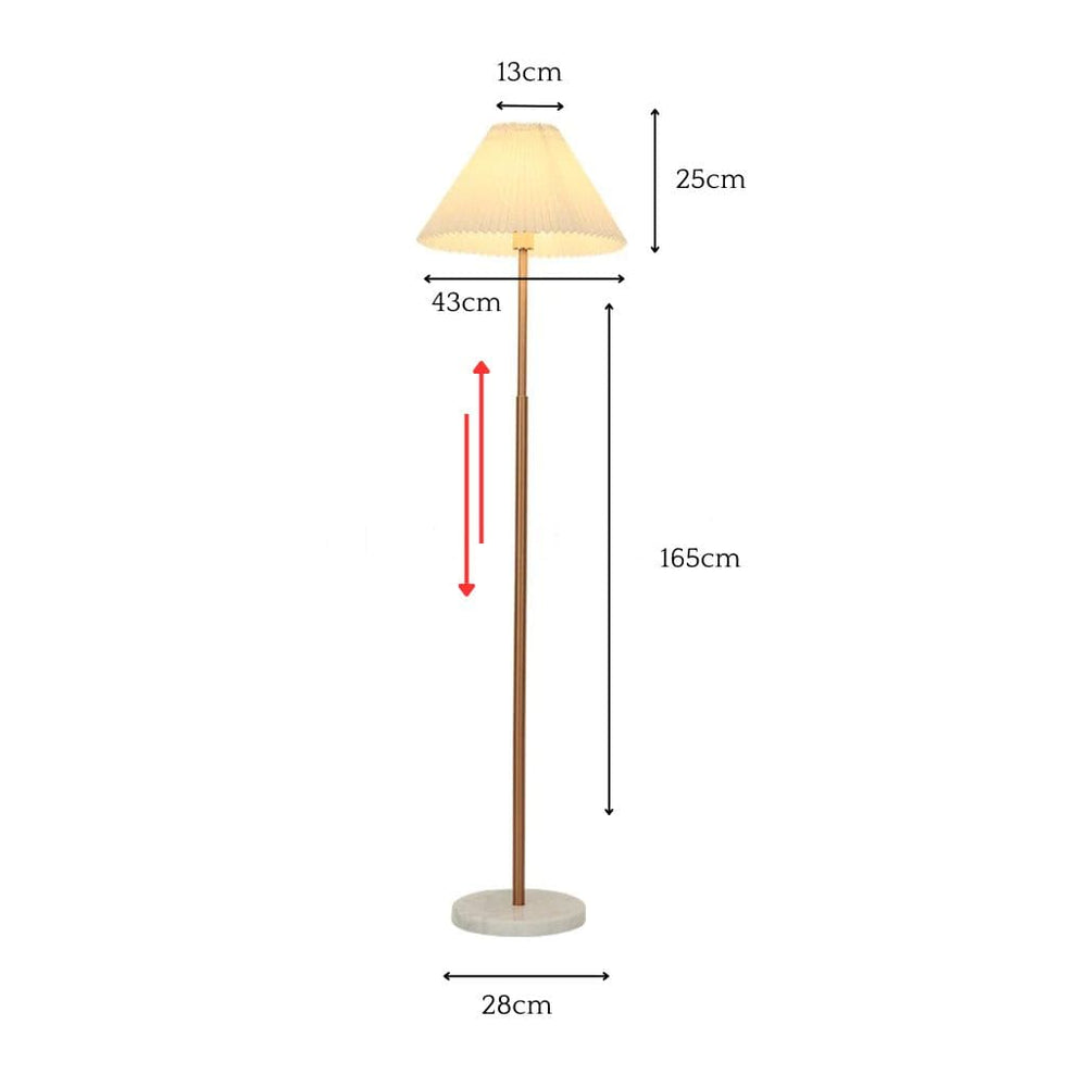 Nordische Stehlampe mit Marmorbasis