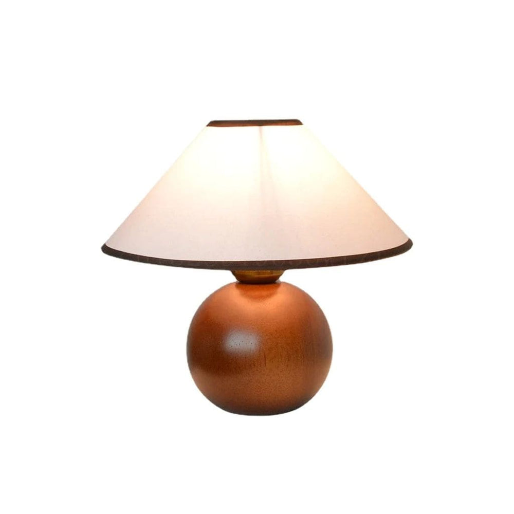 Amerikanische Vintage -Tischlampe in festem Holz