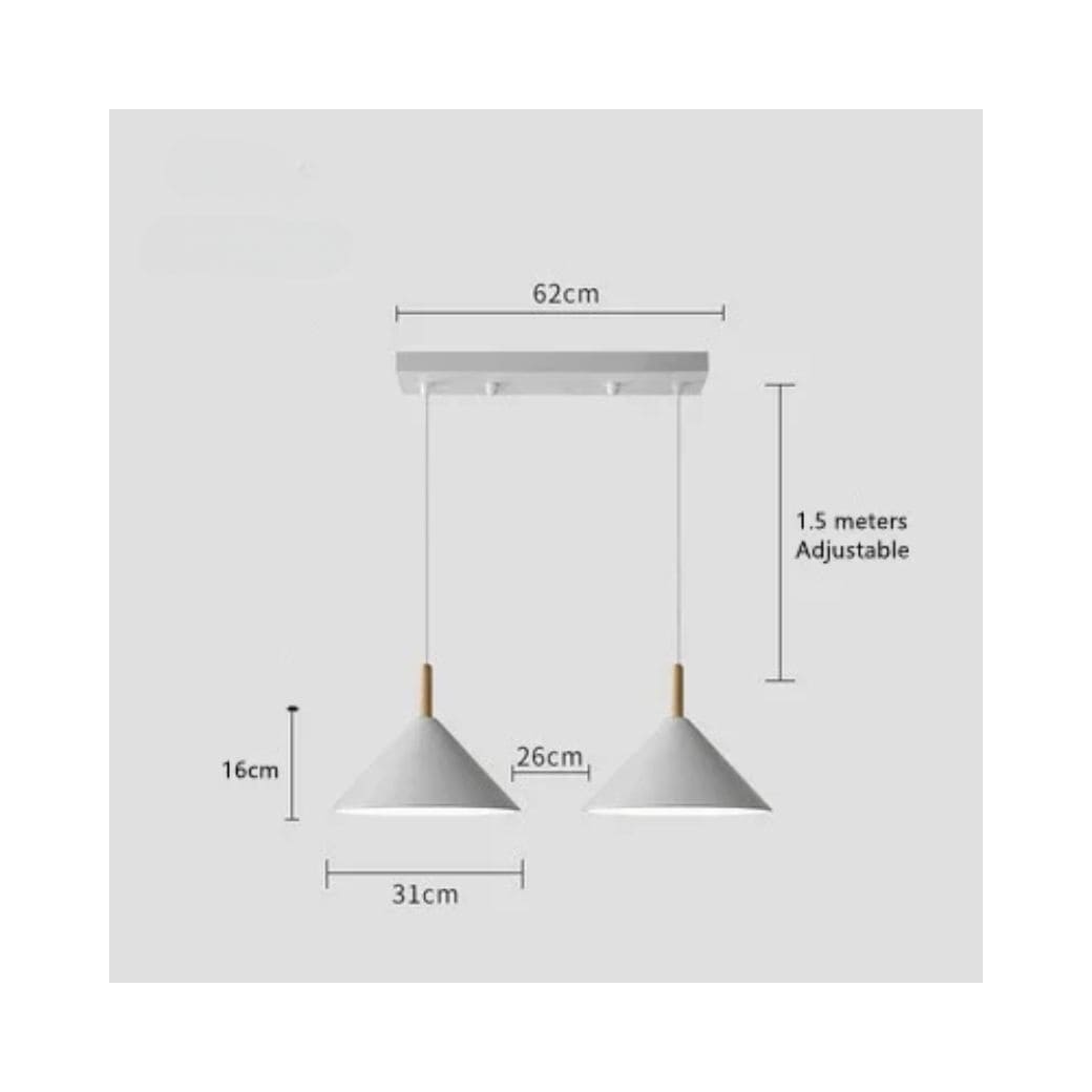 Minimalistischer Holz- und Metallleuchter