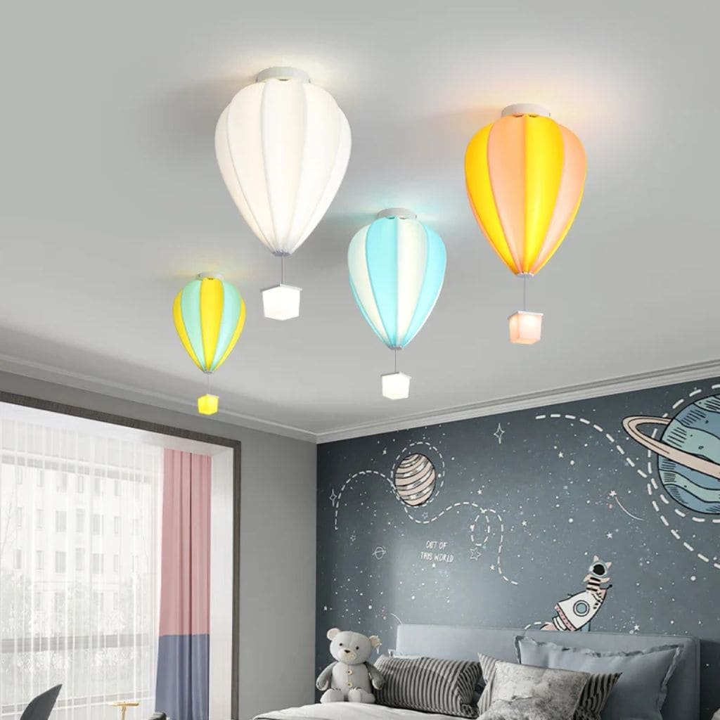 Kinderdecklampe - Buntes Heißluftballon