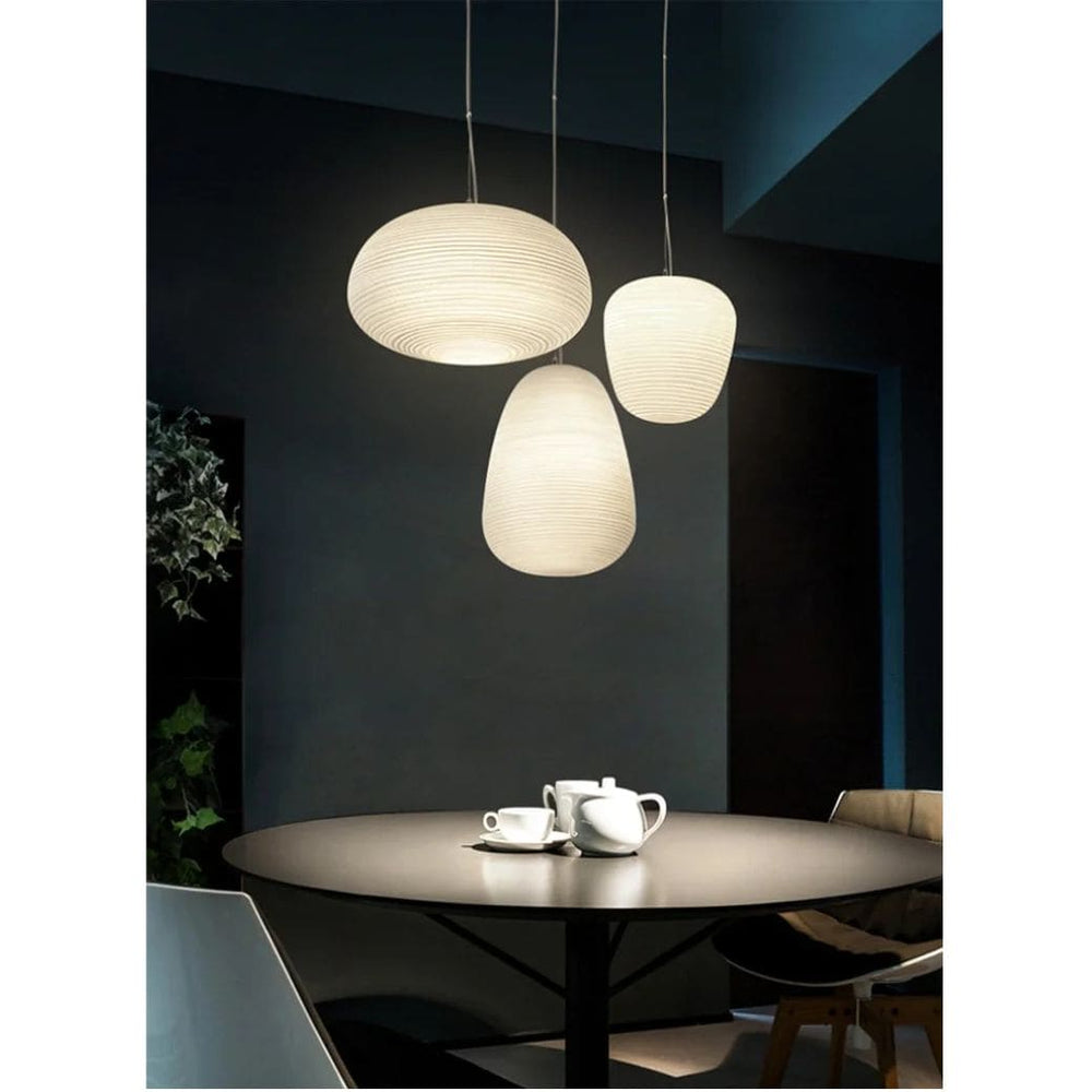 Foscarini -Suspension in milchigem weißen Glas