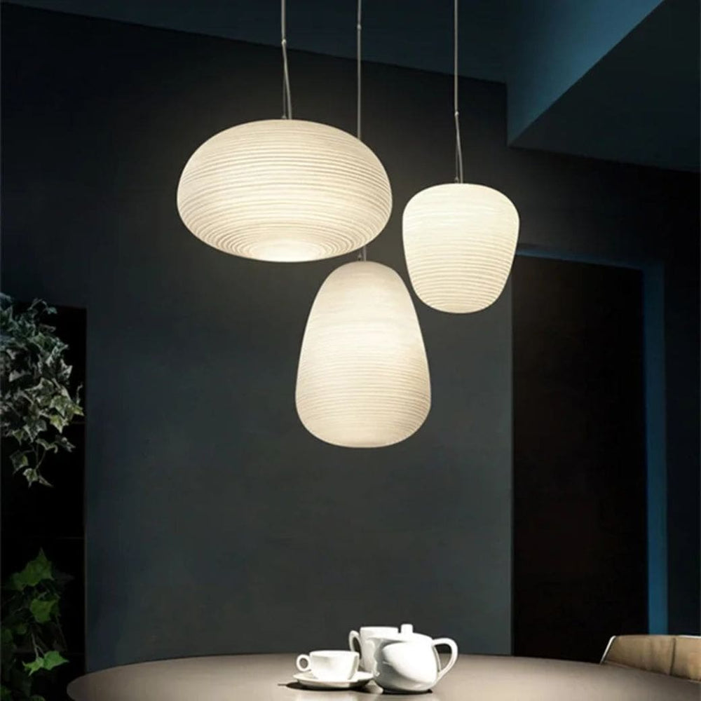 Foscarini -Suspension in milchigem weißen Glas