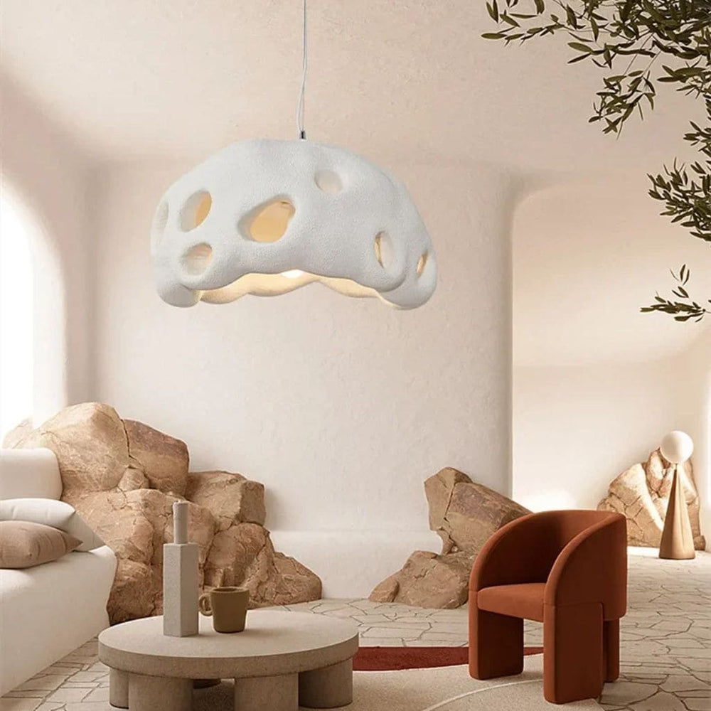 LED -Leuchte Suspension mit Retro Wabi Sabi -Stil