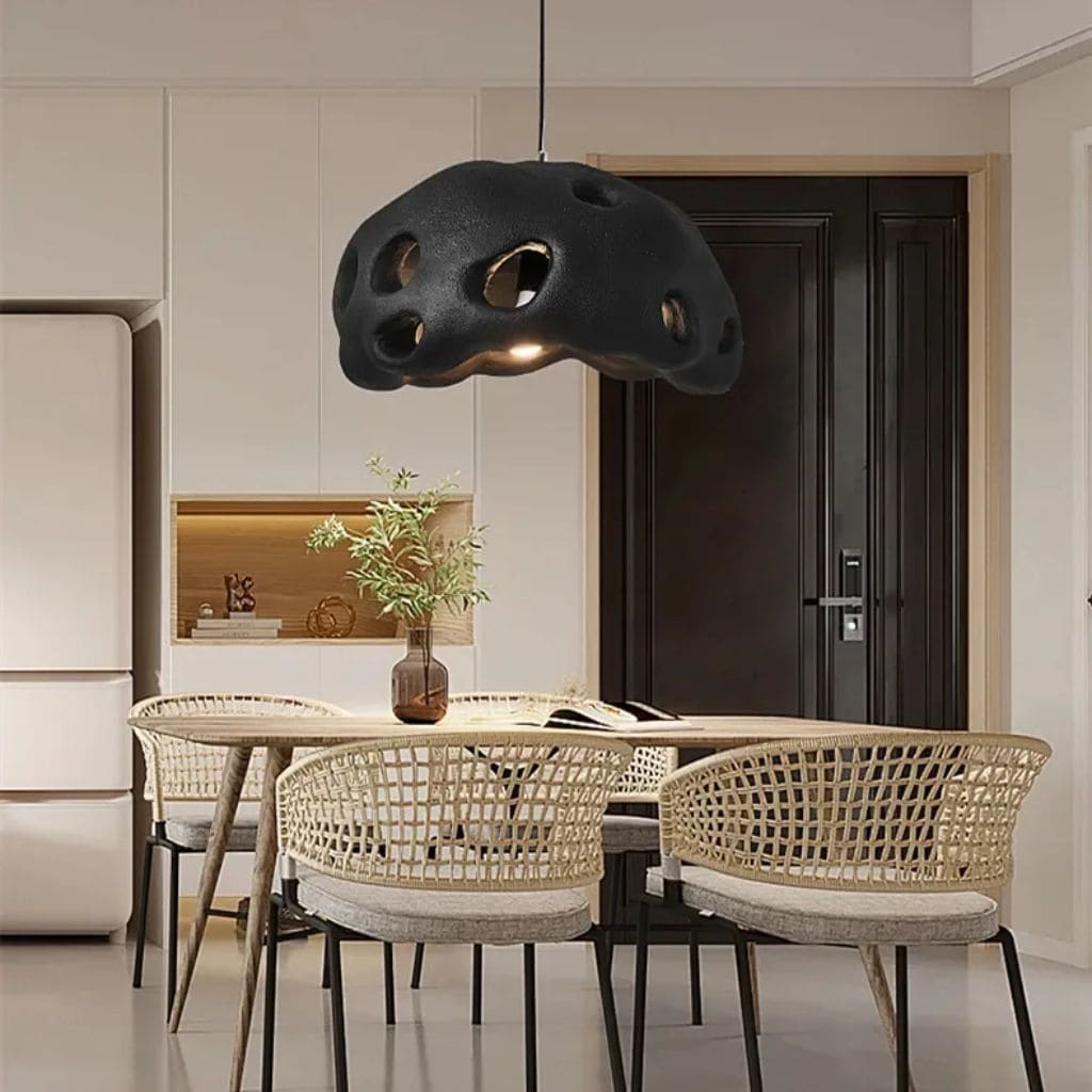 LED -Leuchte Suspension mit Retro Wabi Sabi -Stil