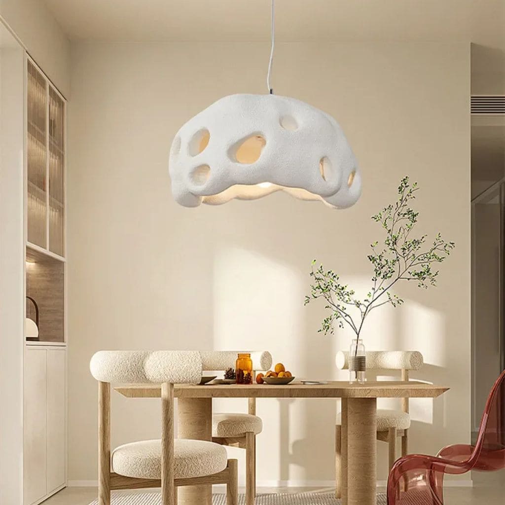 LED -Leuchte Suspension mit Retro Wabi Sabi -Stil