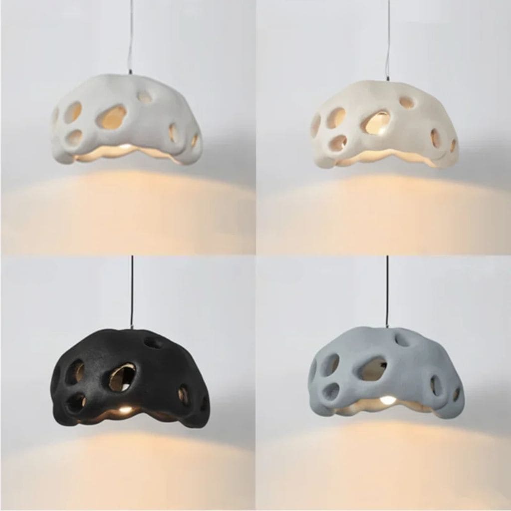 LED -Leuchte Suspension mit Retro Wabi Sabi -Stil