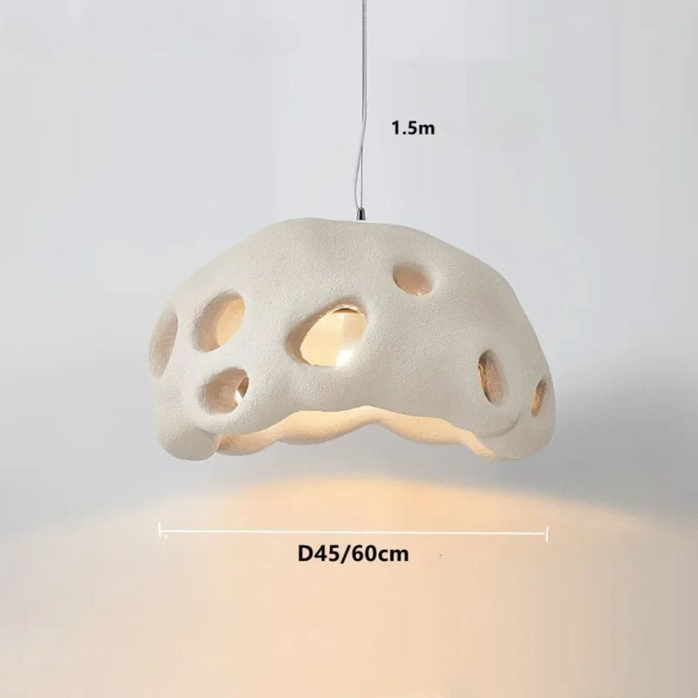 LED -Leuchte Suspension mit Retro Wabi Sabi -Stil